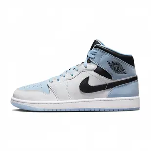 NIKE 男 AIR JORDAN 1 MID SE 復古籃球鞋 經典 復古 冰藍 中筒 冰藍 DV1308104