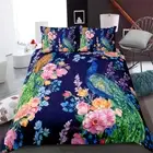 Peacock Flower Single/Double/Queen/King Bed Doona/Duvet/Quilt Cover Set Linen