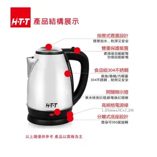 HTT HTT-1816 1.8L 快煮壺 304不鏽綱 快煮壺 斷電系統