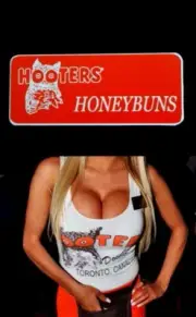 Hooters Uniform Honey Buns Name Tag Pin Dress Up Role Play Halloween Costume