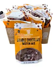 (15) LAKANTO DOUBLE CHOCOLATE MUFFIN MIX KETO GLUTEN FREE EXPIRES 2/23/25