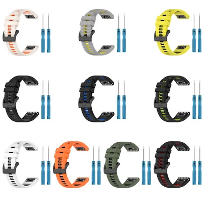 20MM/22MM/26MM Watch Strap Silicone Wristwatch Belt for Garmin Watch Accessories