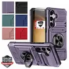 For Samsung Galaxy A15 A14 A25 A35 Case Rugged Card Phone Cover+Screen Proetctor