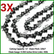 3X 12" CHAINSAW CHAIN for Petrol Chainsaw OZITO OZPCS305A