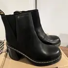Doc Martens Women's Spence Flared Heel Platform Chelsea Boots Black Size 9