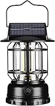 Handheld Trekking Light | Night Walk Headlight -Hanging Outdoor Fixture with Removable 18650s Battery, Warm Light Portable Solar Powered Landscape Hiking Flashlight for Garden, Courtyard