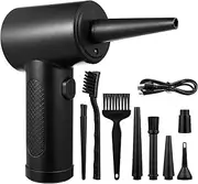 QUMIIRITY Compressed Air Duster for Electronics Cleaning Cordless Keyboard Blower with Detachable Nozzles Lightweight Design for Home Office Use High Pressure Airflow for Dust Removal