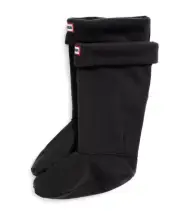 Hunter 1035 Unisex Kids Black Fleece Welly Boot Socks Sz XL 4-6K