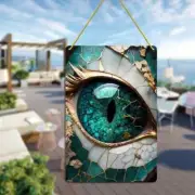 Vibrant Jade Dragon Eye Suncatcher Acrylic Wall Art Decor