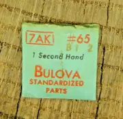 Genuine Bulova 7AK BI 2 Second Hand Watch Part number 65 NEW OLD STOCK