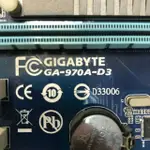 GIGABYTE 技嘉 GA-970A-D3 主機板 中古良品 $1200