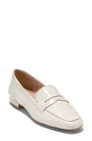 Cole Haan Tarese Penny Loafer in Ivory Croc Print Leather at Nordstrom, Size 9.5