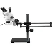 AmScope Trinocular Stereo Microscope 3.5X-180X +Ball Bearing Stand+144 LED Light