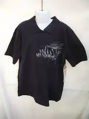BNWT Boys Mongoose Brand Navy Short Sleeve Navy Polo Tee Sizes 7 8 9 10 12 14