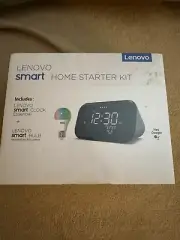 Lenovo 4“ Color Screen Smart Clock - Grey (with Color Smart Bulb)
