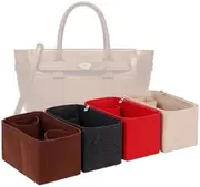 LinerLink Bag Organizer for Mulberry Small Zipped Bayswater Bag (29L x 25H x 16D cm)|Handmade Custom Bag Insert|2mm Felt Bag Liner|Women Handbag Shaper (Beige, Style C)