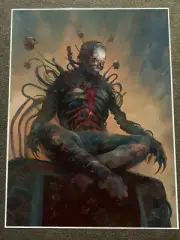 Cybernetic Undead Throne Ruler Sci-Fi Horror Poster 18x24in