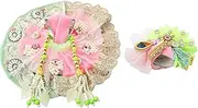 [Aditri Creation] Laddu Gopal Dress Cloth Bhagwan Poshak of God Krishna Kanhaiya Dev Vastra with Mukut for Metal Idol Statue for Indian Traditional Janmashtami Festival(Size:- 2-4 No.Dia- 8") (Pink with Green)