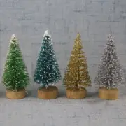 Pine Tree 12Pcs Small Christmas Trees Fake Trees Snow Frosted Tree Mini