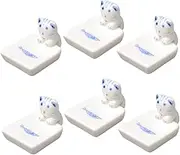 Amosfun 6pcs Ceramic Kitten Chopstick Holder Japanese Style Cartoon Rest for Fork Spoon Tableware Accessory to Prevent Rolling Easy to Clean and