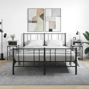 vidaXL Bedside Tables 2 pcs Grey Sonoma 35x34.5x70 cm Engineered Wood