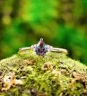 Alexandrite engagement ring vintage pear shaped women Cluster rose gold Ring