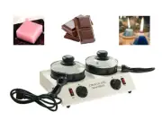 110V Household Heated Chocolate Melting Machine 2 Pot for Beauty Wax etc.