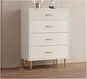 White 8 Drawer Dresser, Modern Double Dresser with Deep Drawers Wide Chest of Drawers for TV Stand Waveform Fluted Panel Design Tall Dresser Organizer (Size : 4)