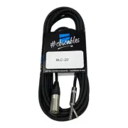 CBI Balanced Line Cable, 1/4" TRS to XLR Male, 20 Feet