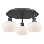 Innovations Lighting 516-3C-8-19 Fenton Flush Fenton 3 Light 19"W - White