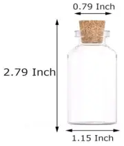 Axe Stickle 14 Pcs 30mL Clear Glass Bottles With Cork Stopper Storage