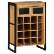 Wine Rack for 16 Bottles Solid Wood Mango vidaXL
