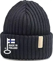 [TUOHIMÄKI] Merino Hat for Men & Women - Made in Finland - 100% Mulesing-Free Merino Wool - One Size Hat Men - Warm Winter Hat - Knitted Hat for Men & Women - Winter Beanie Men