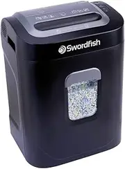 Swordfish 1200XXCD 12 Sheet Micro Cut High Security Paper/Document Shredder ref: 40237, Black