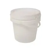 100 x 1 Litre Plastic Bucket Pails Tamper Proof 1L White Container 1kg Buckets