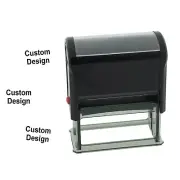 Custom Design DYI Self Inking Stamp Black Ink 58x22mm Loyalty Business Card