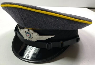 WWII GERMAN LUFTWAFFE PARATROOPER EM NCO VISOR "CRUSHER" CAP-MEDIUM