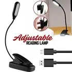 Adjustable 5-LED Reading Light Lamp USB Rechargeable Flexible Clip On Bed Desk