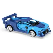 CaDA C51073W 325PCS Bricks Model RC Blue Race Car Programming Building Blocks Remote Control Speed Vehicle