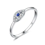 ANYCO Ring Sterling Silver 925 Rings Blue Cubic Zirconia Jewelry CZ 5A Ring Engagement Wedding Rings For Women