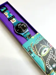 SWATCH × BASQUIAT Ishtar Wristwatch Jean-Michel Basquia SUOZ356 NEW