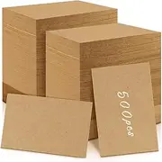 Tecmisse 500 Sheets Blank Kraft 3x5 Index Cards, Heavy Note Cards, Study Cards for School Learning, Office, DIY Gift Craft