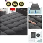 Extra Thick Cooling Mattress Protector for Queen Beds - Ideal for Back Pain