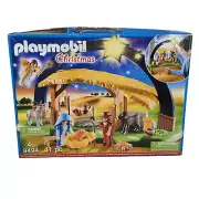 PLAYMOBIL CHRISTMAS NATIVITY MANGER SCENE # 9494 LIGHT UP PLAYSET NEW SEALED