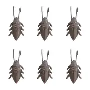 6x LVD Cast Iron Pot Hanger Beetle Home/Garden Decor Planter Display 4x9cm Brown
