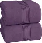 - Premium Jumbo Bath Sheet 2 Pack - 100% Cotton Highly Absorbent and Quick Dr...
