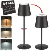 2 Packs Cordless Table Lamp, Portable LED Wireless Desk Lamp with 3 Modes