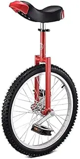 FREEZYMAN Unicycles for Adults, 20 Inch Wheel Unicycle Uni Cycle Balance Exercise Fun Bike Fitness Scooter Circus, Adjustable Seat, Loads 150kg/330 Lbs ( Color : Red )