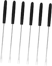 MAGICLULU 6pc Fondue Fork Set Stainless Steel Cheese Fondue Forks Dipping for Baking BBQ Roasting for Desserts Fruits
