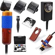 Electric Carpet Trimmer Shearing, Rug Tufting Carver with Adjustable Speed, Low Noise Rug Tufting Carver Clippers with 2 Blades for Handmade Rug Clean Tufted Rug (Dark Brown)